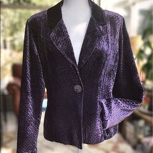 Chico’s Velveteen Plum Jacket